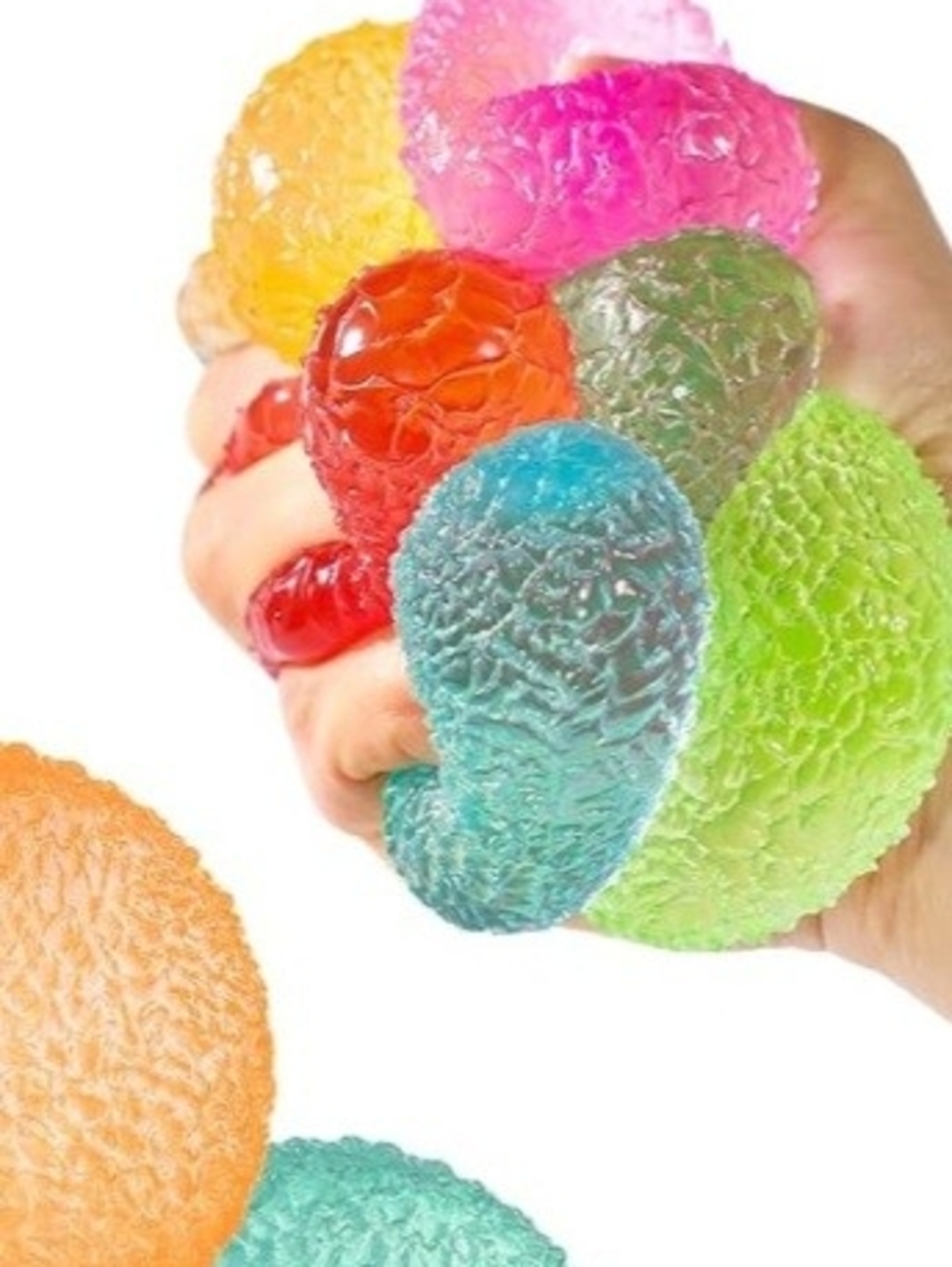 Textured Squishy Stress Squeeze Balls - Multiple Colors Available